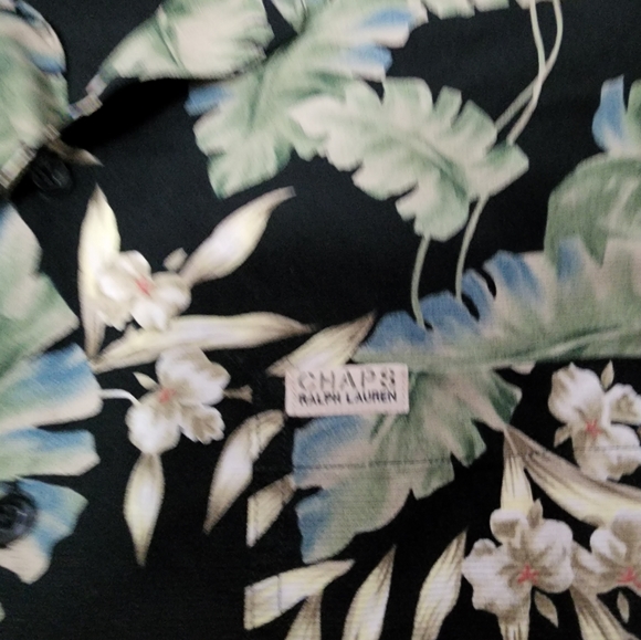 Vintage Chaps By Ralph Lauren Hawaiian Button Down Shirt Large - Picture 4 of 6